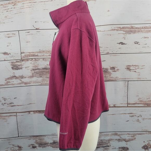 Woolrich Full Zip Jacket Coat 100% Wool Wine Size XL - Picture 2 of 6